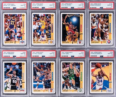 1991 Upper Deck NBA Basketball Graded Collection (8) - All PSA GEM MT 10
